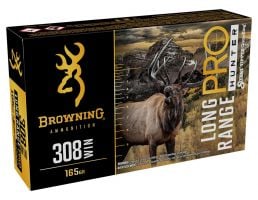 Browning Long Range Pro 165 gr BTPT .308 Winchester Ammunition, 20 Rounds