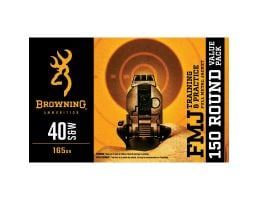 Browning Training & Pract. 165 Grain FMJ 40 S&W Ammo, 150rds - B191800405