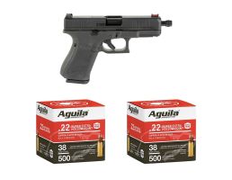 Glock 44 .22LR Threaded Barrel Pistol & 1,000rds Of Aguila Super HP .22LR Ammo
