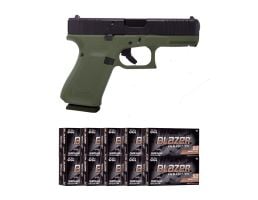 Glock G19 Gen5 9mm Pistol & 500 Rounds of CCI Blazer Brass 9mm 124 Grain Ammo