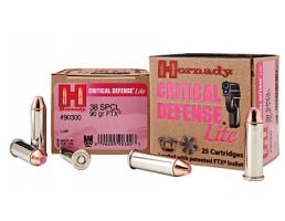 Hornady 38 Special Lite 90gr FTX Critical Defense Ammunition 25rds - 90300