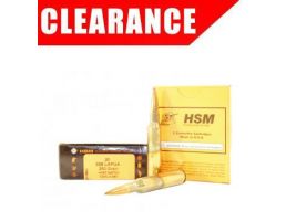 HSM 338 Lapua Mag 250gr HPBT Ammunition New Manufactured OAL 3.680 20rds - HSM-338Lapua-2-N68