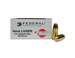 Federal 9mm 115gr FMJ Range Target Practice Ammunition, 50 Round Box