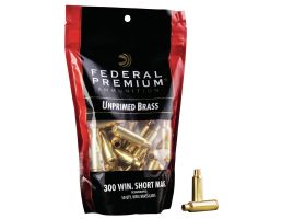 Federal Premium Gold Medal 300 Winchester Short Magnum Unprimed Brass Cartridge Case, 50/pack - PR300WSMUPB50