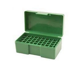 RCBS - Flip-Top Ammo Box 38 Special, 357 Magnum 50-Round Plastic Green - 86905