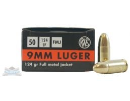 RWS 9mm 124gr FMJ Ammunition 50rds - 310141000