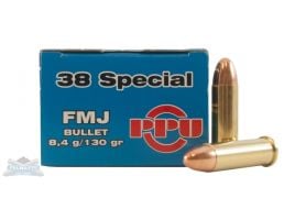 PRVI Partizan 38 Special 130gr FMJ Ammunition 50rds  - PP-R3.31