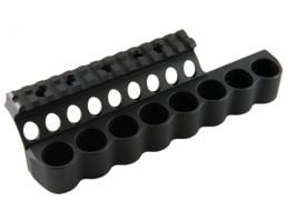Mesa Tactical SureShell 12 Gauge Shotshell Carrier and Rail, 8rds Black