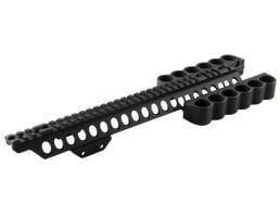 Mesa Tactical SureShell 12 Gauge Shotshell Carrier and Rail, 6rds Black