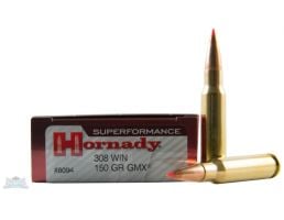 Hornady 308 Win 150gr GMX Superformance Ammunition 20rds- - -8094