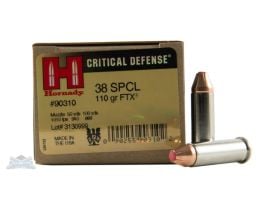 Hornady 38 Special 110gr FTX Critical Defense Ammunition 25rds - 90310