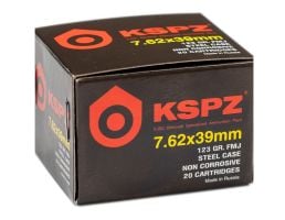 KSPZ 123 gr FMJ 7.62x39 Ammunition, 20 Rounds