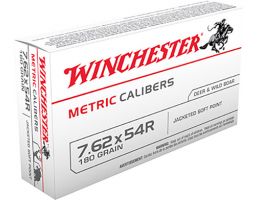 Winchester 7.62x54R 180gr SP Ammunition 20rds - MC54RSP