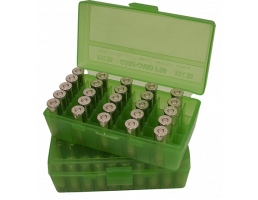 MTM FlipTop Ammo Box 10mm 40S&W 45-Bright GRN-50rd-P50-45-16