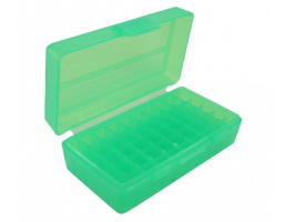 MTM FlipTop Ammo Box 380ACP/9mm-Bright Green-50rd-P50-9M-16