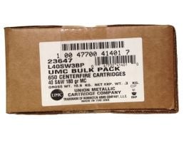 Remington UMC 40 S&W 180gr FMJ Pistol Ammunition Bulk 650rds - L40SW3BP