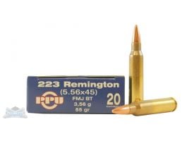 PRVI Partizan 223 Remington 55gr FMJBT Ammunition 20rds - PP5.9
