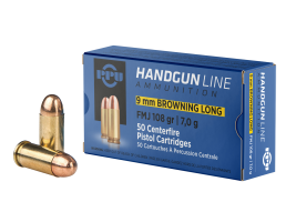 Prvi Partizan Handgun 108 gr FMJ 9mm Ammo, 50/box - PPH9BL