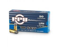 Prvi Partizan .38 S&W LRN 145 gr 50 Rounds Ammunition - PPH38SW