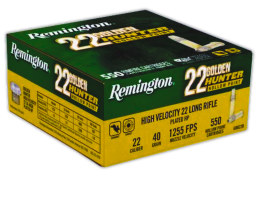 Remington Golden Hunter .22LR 40 gr PHP 550rds Rimfire Ammo for High-Volume Shooting - R21253