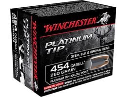 Winchester 454 Casull 260gr Platinum Tip Ammunition 20rds - S454PTHP
