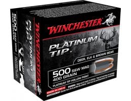 Winchester 500 S&W Magnum 400gr Platinum Tip HP Ammunition 20rds - S500PTHP