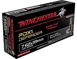 Winchester 7.62x39mm 120gr PDX1 Defender Ammunition 20rds - S76239PDB
