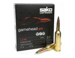 Sako Gamehead Pro 140 gr Tipped Gameking 6.5 PRC Ammunition, 10 Rounds