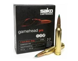 Sako Gamehead Pro 165 gr Tipped Gameking 7mm Rem Mag Ammunition, 10 Rounds