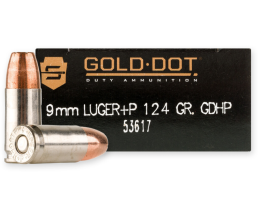 Speer 9mm 124gr+P Gold Dot Law enforcement Ammunition 50rds - 53617