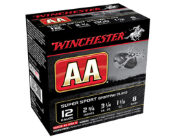 Winchester 12ga 2.75" 1-1/8oz #8 AA Super Sport SC Shotshell ammunition 25rds - AASC128
