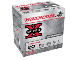 Winchester 20ga 2.75" 7/8oz #8 Super-X Shotshell Ammunition 25rds - XU208