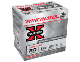 Winchester 20ga 2.75" 7/8oz #6 Super-X Game Load Shotshell Ammunition 25rds - XU206