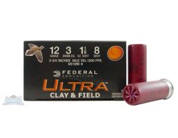Federal 12ga 2.75" 3DE 1-1/8oz  #8  Ultra Clay & Field Target Shotsehell Ammunition 25rds - UC12SI 8