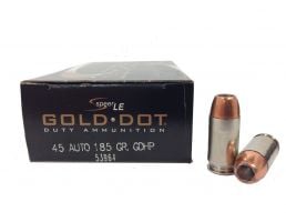 Speer 45 Auto/ACP 185gr Gold Dot Ammunition 50rds - 53964