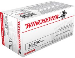Winchester USA 22-250 45gr JHP Ammunition 40rds - USA222502