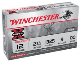 Winchester 12ga 2.75" 9 Pellet 00 Buck Shotshell Ammunition 15rds - XB1200VP