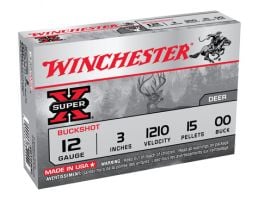 Winchester 12ga 3" Magnum 00 Buckshot Ammunnition 5rds - XB12300