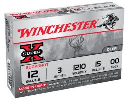 Winchester 12ga 3" Magnum 00 Buck Super-X Ammunition 15rds - XB12300VP
