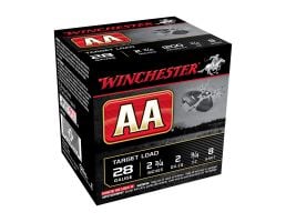 Winchester 28ga 2.75" 2 3/4os #8 AA Target Load Shotshell Ammunition For Sale