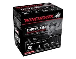 Winchester Drylok Super Steel Magnum 3" 4 Shot Plated Steel 12 Gauge Ammunition 25 Rounds
