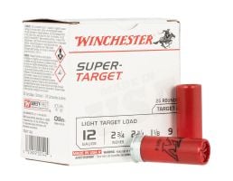 Winchester Super Target 2.75" 1 1/8 oz 9 Shot 12 Gauge Ammunition 25 Rounds