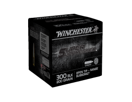 Winchester Ammo 300 BO Super Supressed FMJOT 200gr Subsonic 125rd - SUP300BLK2
