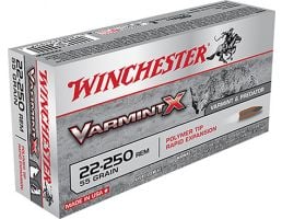 Winchester 22-250 55gr PSP Ammunition 20rds - X22250P