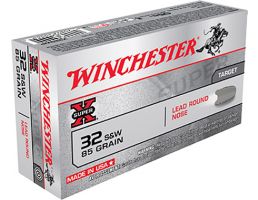 Winchester 32 S&W 85gr LRN Super-X Ammunition 50rds - X32SWP