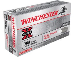 Winchester 38 S&W 145gr LRN Ammunition 50rds - X38SWP