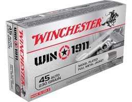 Winchester 45 ACP 230gr FMJ "1911" Ammunition 50rds -X45T