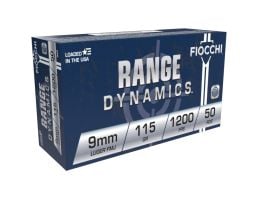Fiocchi Range Dynamics 9mm 115 gr FMJ 50rds