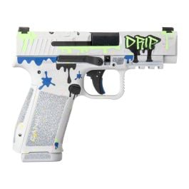 Canik Pistol METE MC9LS Signature Series Drip White 3.64" 9mm 17rd OR Pistol - HG7896DRW-N
