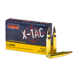 PMC X-TAC 5.56 NATO Ammo 55 Grain FMJBT, 20 rds/box &ndash; 556X